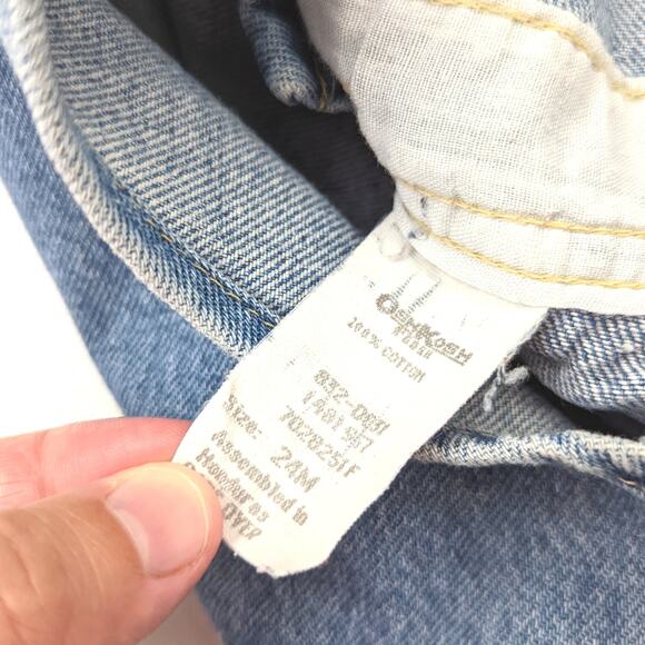 Vintage Oshkosh Baby Bgosh Overalls Children's Sz 24m Classic Denim - Picture 5 of 5